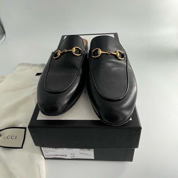 Gucci WOMEN'S PRINCETOWN LEATHER SLIPPER - Picture 3 of 12